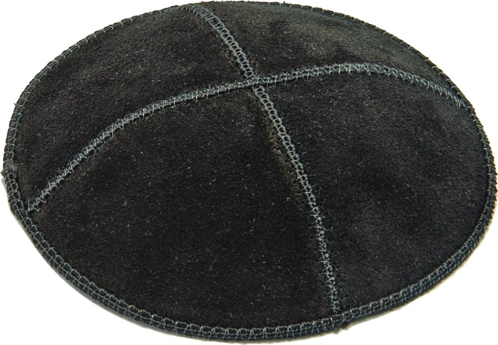 Suede Kippah 15 Cm- Black