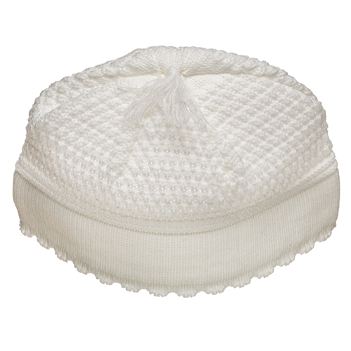 Nachman Kippah White 22 cm