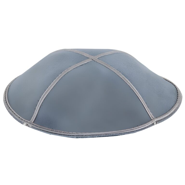 Suede Kippah 16cm- Light Gray