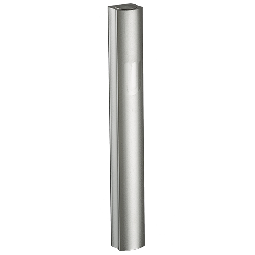 Aluminium Mezuzah 12 Cm- Dotted Design In Matte Silver