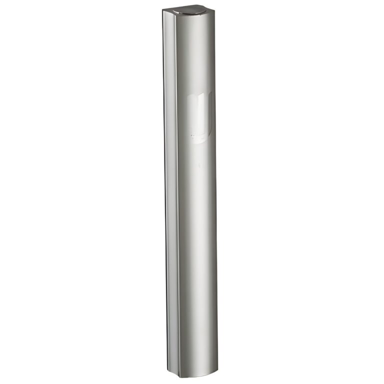 Aluminium Mezuzah 15cm- in Dotted Silver Design