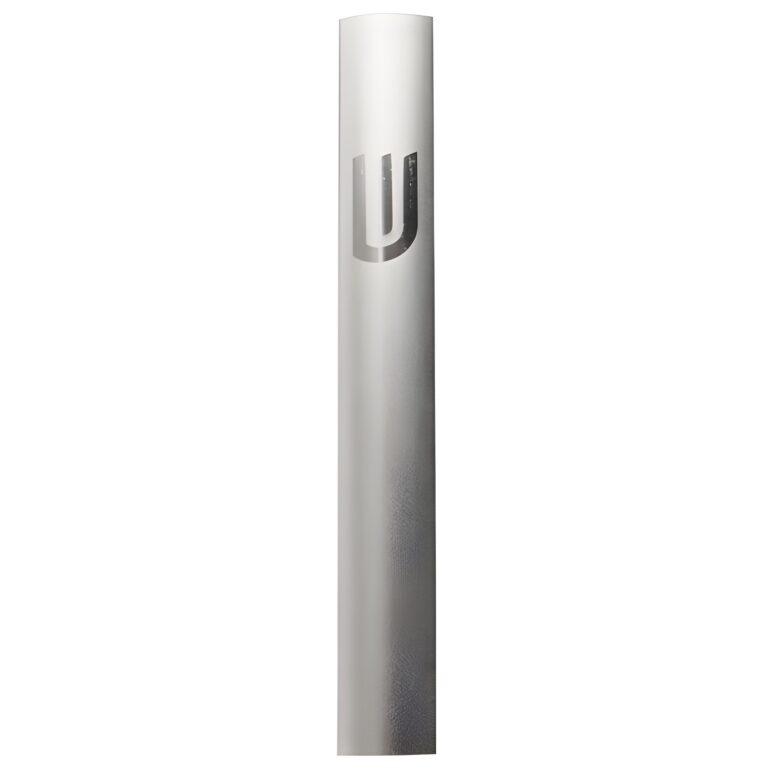 Aluminium Mezuzah 15cm- Dotted Design in Gray