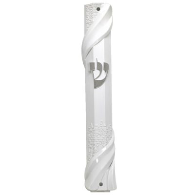 Plastic White Mezuzah 15cm with Rubber Cork