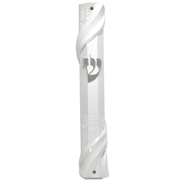 Plastic White Mezuzah 15cm with Rubber Cork