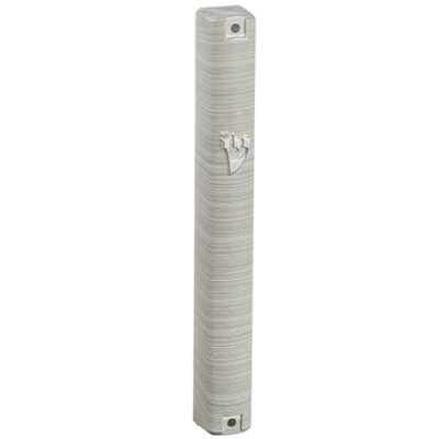 Plastic Mezuzah 15 cm 3d Metallic Paint - Matte