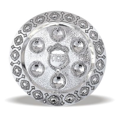 Round Passover Plate with with Stems 40cm- Royal Design