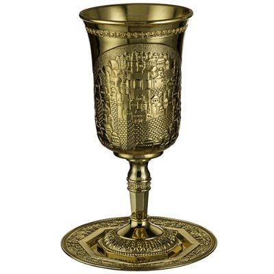 Nickel Elijah Big Cup 25 cm- Contain 700ml /23.6oz - Gold