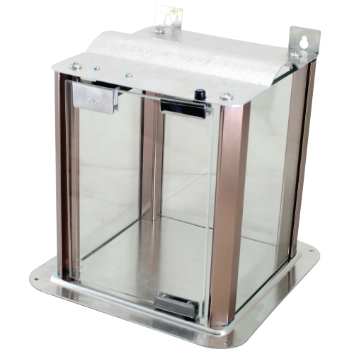 An Aluminium And Glass Menorah Box 61x50x26 Cm - Copper Profiles