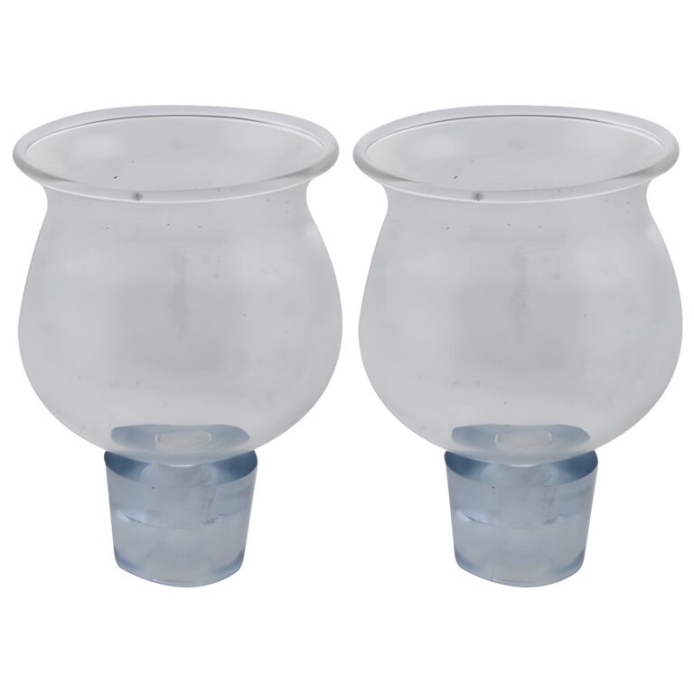 Pair of Glass Oil Cups 6x5 cm