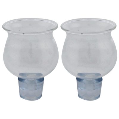 Pair of Glass Oil Cups 7x5 cm