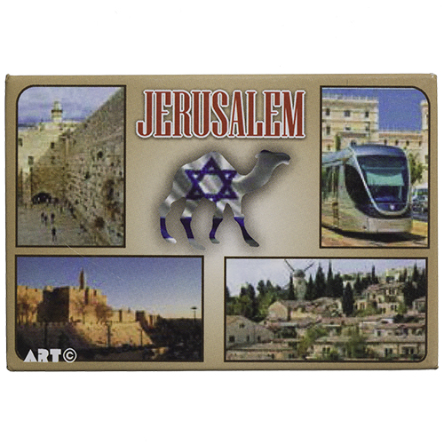 מגנט פח 58 ס"מ נופי ירושלים אנגלית