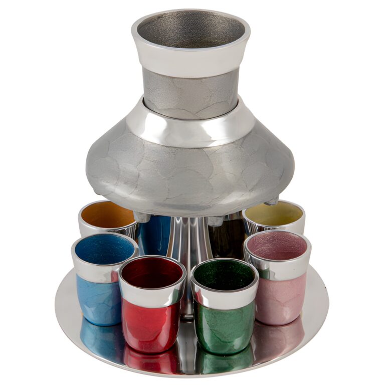 Aluminum Wine Fountain With 8 Small Cups 21 Cm - Colorful