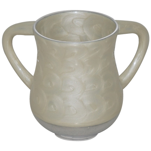 Elegant Aluminium Washing Cup 13 Cm- Ivory