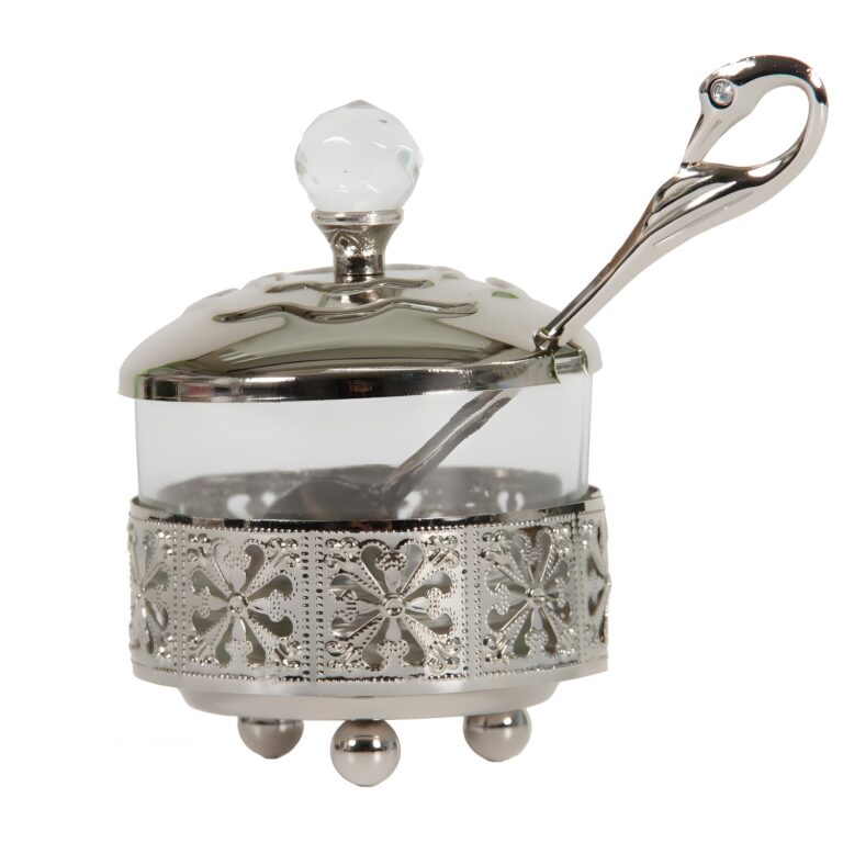 Silvered Filigree Honey Dish