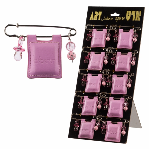 Full Stand- Tehillim Baby Clip -in Pink Faux Leather Binding