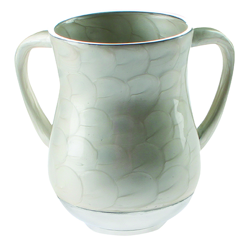 An Elegant  White Aluminium Washing Cup 13 Cm