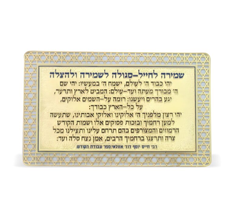Golden Amulet for Soldier 8*5cm - Purple