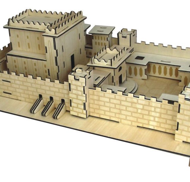 פאזל עץ תלת מימד "בית מקדש" 37x23x12 ס"מ