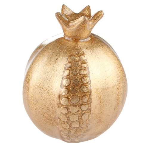 Aluminium With Gold Enameled Pomegranate 8x6 Cm