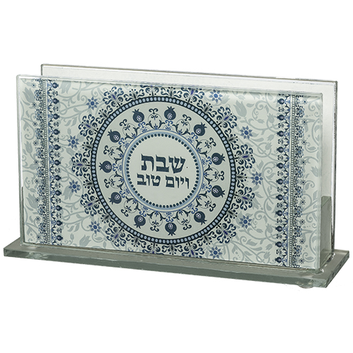 Glass Matches Holder 12.5*8 Cm With Print- Candle Lighting