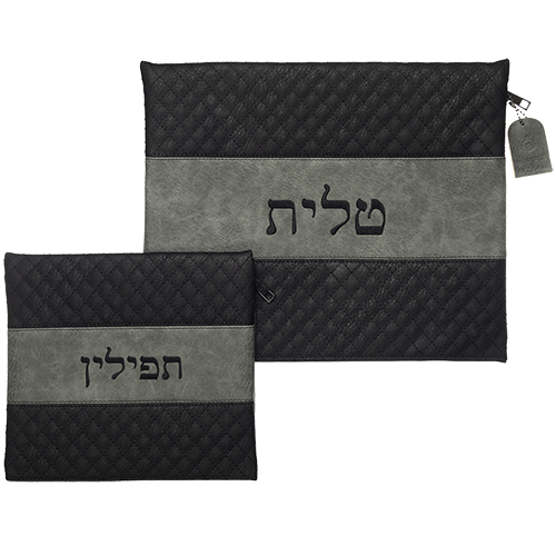 Leatherette Talit - Tefilin Set 36*29 cm with Embroidery