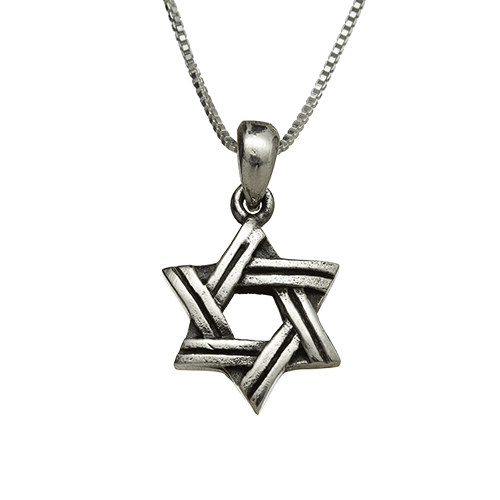 Sterling Silver Necklace- Star Of David 2 Cm