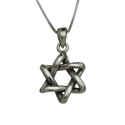 Sterling Silver Necklace- Star Of David 2 Cm
