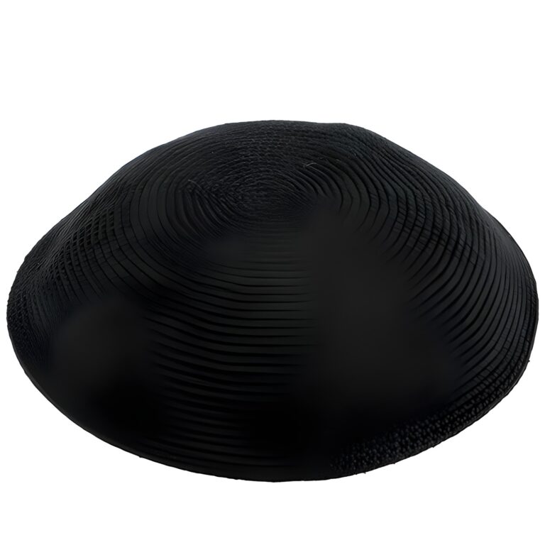 Knitted Dmc Kippah 12 cm Plain Black