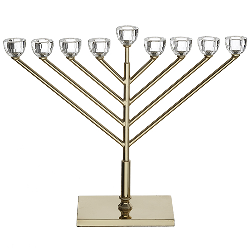 Chabad Menorah With Crystal 40cm