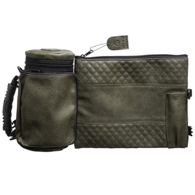 Leatherette Thermal Tefillin & Tallit Protective Case "Tik-taf" 22 cm- Olive Green