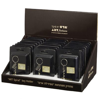 תצוגה מלאה של מחזיקי מפתחות ממתכת - 120 יח'