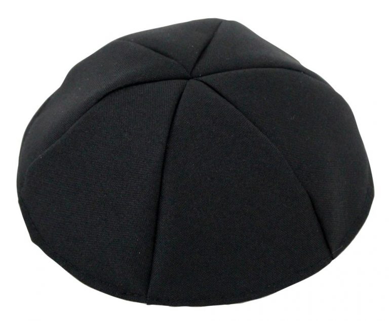 Black Terylene Kippah 25cm- #8
