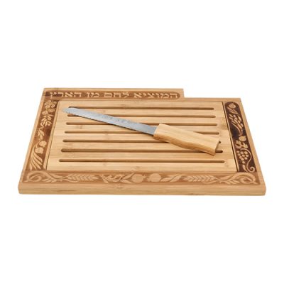 Challah Tray With Knife 41*28 Cm