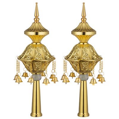 Pair of Rimonim for Thorah 32 cm - Gold