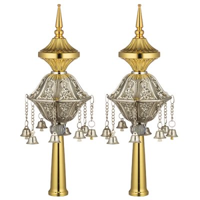 Pair of Rimonim for Thorah 32 cm - Gold