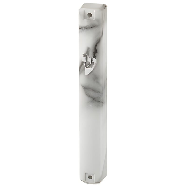 Plastic Mezuzah 15 cm - Gray Marble