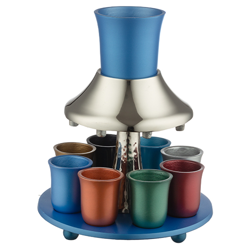 ALUMINUM WINE DIVIDER WITH 8 SMALL CUPS 21 CM - COLORFUL