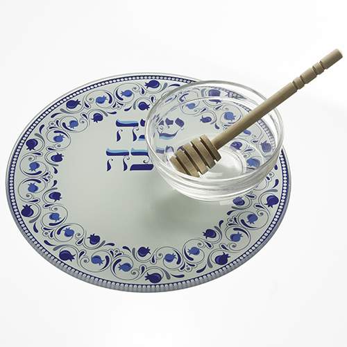 Reinforced Glass Set for Serving an apple with honey 19 cm