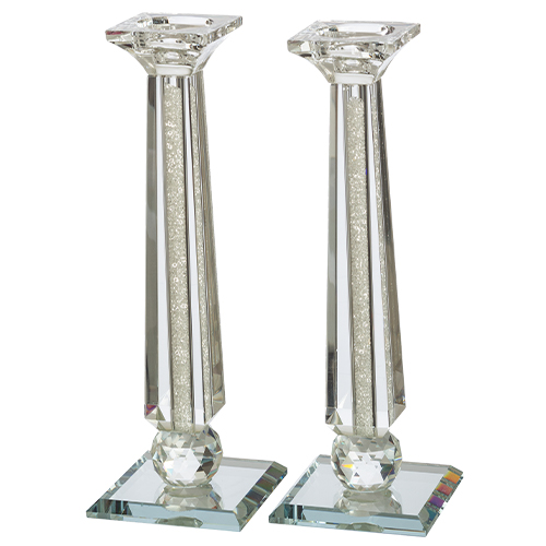 Crystal Candlesticks With Stones 27 cm