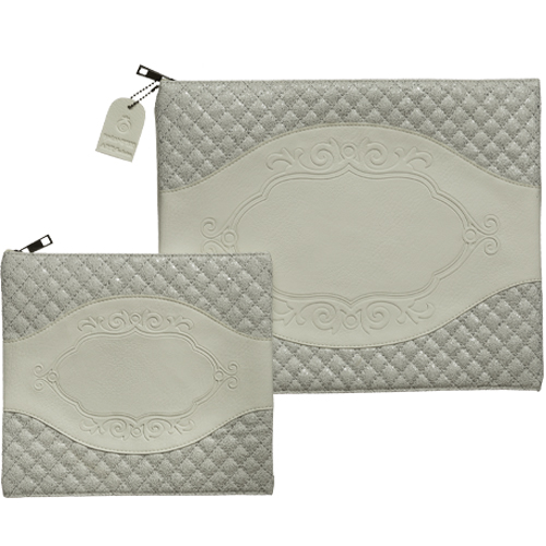 Faux Leather Like Talit - Tefilin Set 36*29 cm with Embroidery
