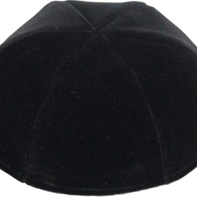 Velvet "Mofet" Kippah- Black