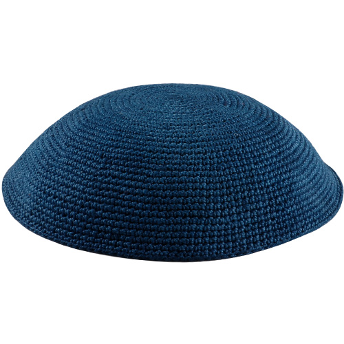 Knitted D.M.C Kippah 14 cm - Light Blue