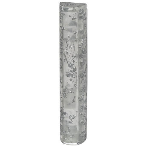 Polyresin Mezuzah 12 cm- Clear Glitter