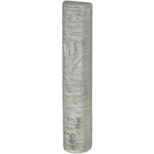 Polyresin Mezuzah 12 cm- White Reels