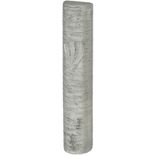 Polyresin Mezuzah 15 cm- White Reels