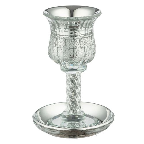 Crystal Kiddush Cup "Kottel" 17 cm