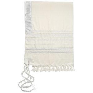 טלית "מופת" חתנים גודל 60 - 185x140 ס"מ פסים כס