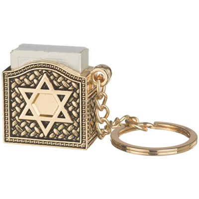 Keyholder 3 cm with Tehillim- Magen David - Gold