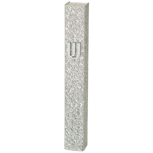 Perspex Mezuzah 15 cm - Glitter Silver