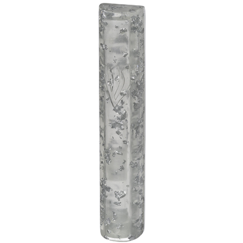 Polyresin Mezuzah 30 cm- Glitter Silver